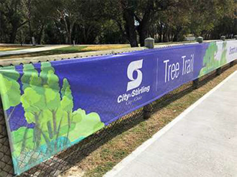 EXBO printed mesh banners