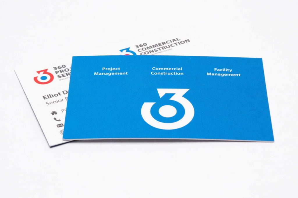 360 Commercial Construction business card design