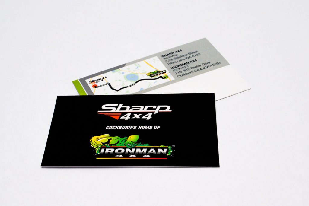 Sharp 4x4 business card design