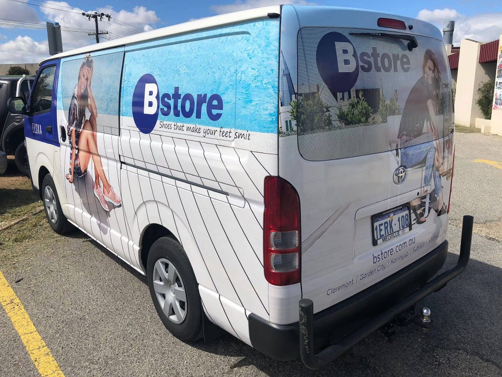 Vehicle graphics Bstore van