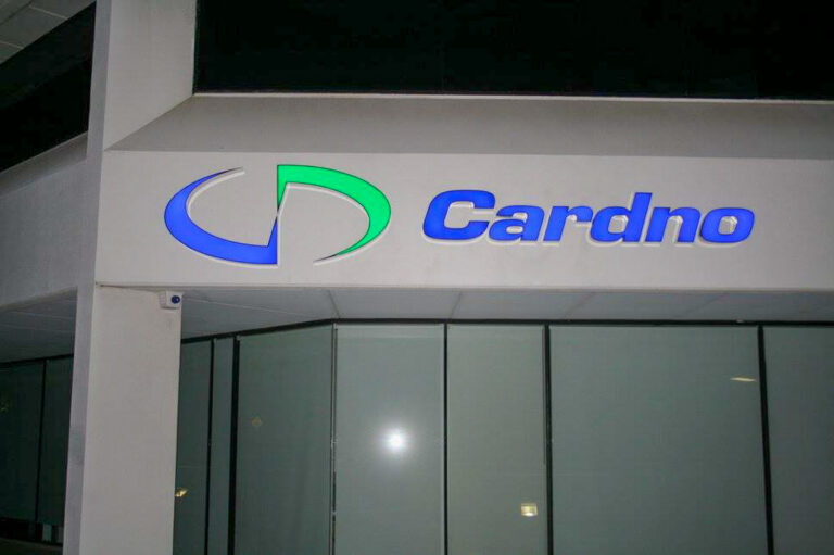 Illuminated LED backlit signage for Cardno office building in Perth